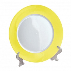 Тарелка жёлтый кант для сублимационной печати